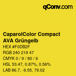 Código de color: CaparolColor Compact - AVA Grüngelb | qconv.com