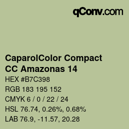 Código de color: CaparolColor Compact - CC Amazonas 14 | qconv.com