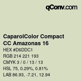 Color code: CaparolColor Compact - CC Amazonas 16 | qconv.com