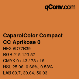 Código de color: CaparolColor Compact - CC Aprikose 0 | qconv.com