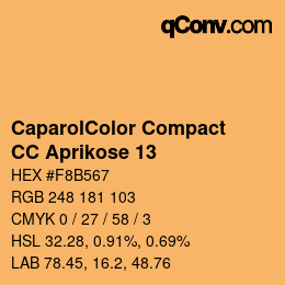 カラーコード: CaparolColor Compact - CC Aprikose 13 | qconv.com