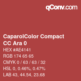 カラーコード: CaparolColor Compact - CC Ara 0 | qconv.com