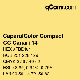 Código de color: CaparolColor Compact - CC Canari 14 | qconv.com