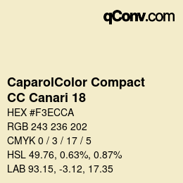 Código de color: CaparolColor Compact - CC Canari 18 | qconv.com