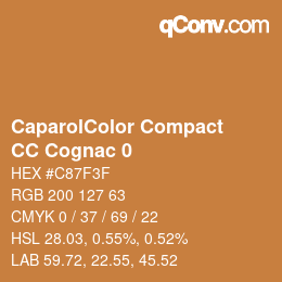 Farbcode: CaparolColor Compact - CC Cognac 0 | qconv.com
