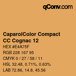 Farbcode: CaparolColor Compact - CC Cognac 12 | qconv.com