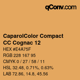 Code couleur: CaparolColor Compact - CC Cognac 12 | qconv.com