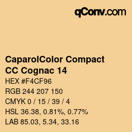 Farbcode: CaparolColor Compact - CC Cognac 14 | qconv.com