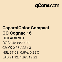 カラーコード: CaparolColor Compact - CC Cognac 16 | qconv.com