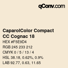 Farbcode: CaparolColor Compact - CC Cognac 18 | qconv.com