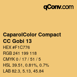 Código de color: CaparolColor Compact - CC Gobi 13 | qconv.com