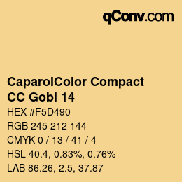 カラーコード: CaparolColor Compact - CC Gobi 14 | qconv.com