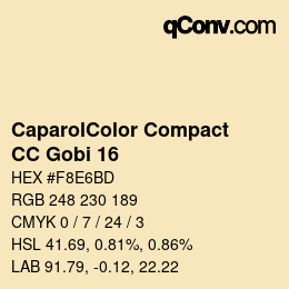 Código de color: CaparolColor Compact - CC Gobi 16 | qconv.com