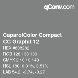 Code couleur: CaparolColor Compact - CC Graphit 12 | qconv.com