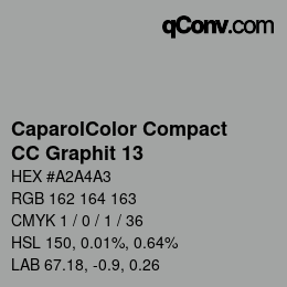 Farbcode: CaparolColor Compact - CC Graphit 13 | qconv.com