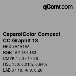 カラーコード: CaparolColor Compact - CC Graphit 13 | qconv.com