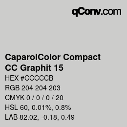 Color code: CaparolColor Compact - CC Graphit 15 | qconv.com