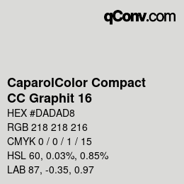 Code couleur: CaparolColor Compact - CC Graphit 16 | qconv.com