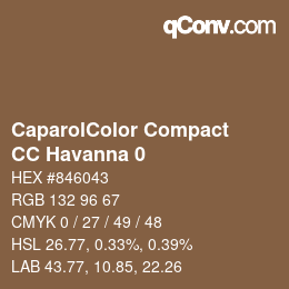 カラーコード: CaparolColor Compact - CC Havanna 0 | qconv.com