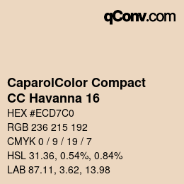 カラーコード: CaparolColor Compact - CC Havanna 16 | qconv.com