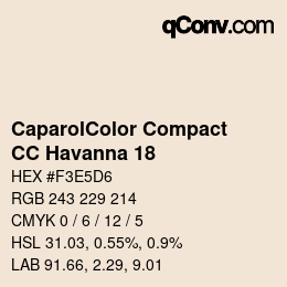 Color code: CaparolColor Compact - CC Havanna 18 | qconv.com