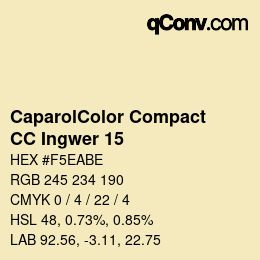 Código de color: CaparolColor Compact - CC Ingwer 15 | qconv.com