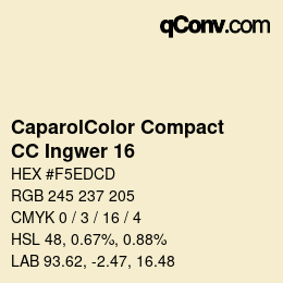 Código de color: CaparolColor Compact - CC Ingwer 16 | qconv.com