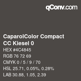 カラーコード: CaparolColor Compact - CC Kiesel 0 | qconv.com