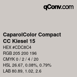 カラーコード: CaparolColor Compact - CC Kiesel 15 | qconv.com