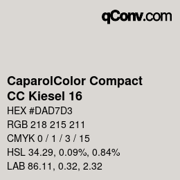 Color code: CaparolColor Compact - CC Kiesel 16 | qconv.com