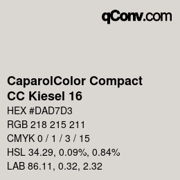 カラーコード: CaparolColor Compact - CC Kiesel 16 | qconv.com