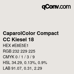 Código de color: CaparolColor Compact - CC Kiesel 18 | qconv.com