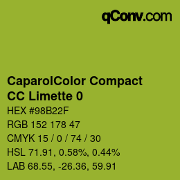 Código de color: CaparolColor Compact - CC Limette 0 | qconv.com