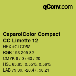 カラーコード: CaparolColor Compact - CC Limette 12 | qconv.com