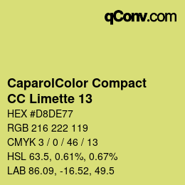 Código de color: CaparolColor Compact - CC Limette 13 | qconv.com