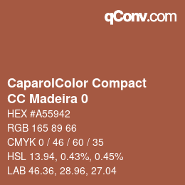 Código de color: CaparolColor Compact - CC Madeira 0 | qconv.com