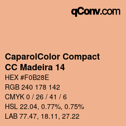 Código de color: CaparolColor Compact - CC Madeira 14 | qconv.com