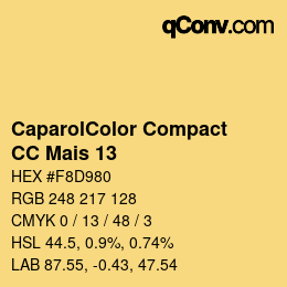 カラーコード: CaparolColor Compact - CC Mais 13 | qconv.com