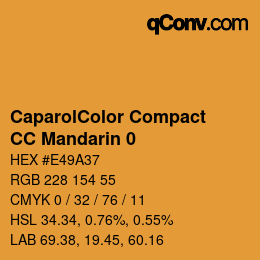 カラーコード: CaparolColor Compact - CC Mandarin 0 | qconv.com