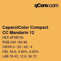 カラーコード: CaparolColor Compact - CC Mandarin 12 | qconv.com