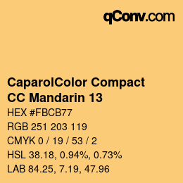 Código de color: CaparolColor Compact - CC Mandarin 13 | qconv.com