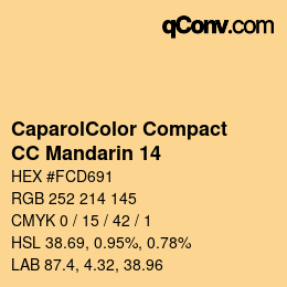 Código de color: CaparolColor Compact - CC Mandarin 14 | qconv.com