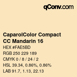 Código de color: CaparolColor Compact - CC Mandarin 16 | qconv.com