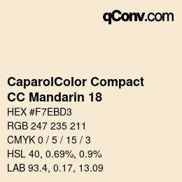 カラーコード: CaparolColor Compact - CC Mandarin 18 | qconv.com