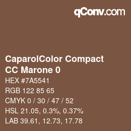 Farbcode: CaparolColor Compact - CC Marone 0 | qconv.com