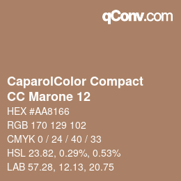 カラーコード: CaparolColor Compact - CC Marone 12 | qconv.com