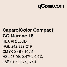 カラーコード: CaparolColor Compact - CC Marone 18 | qconv.com