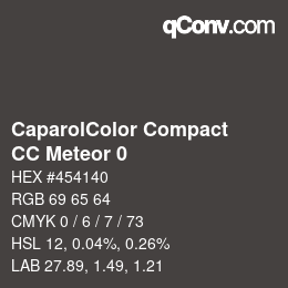 カラーコード: CaparolColor Compact - CC Meteor 0 | qconv.com