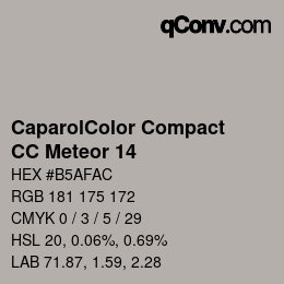 カラーコード: CaparolColor Compact - CC Meteor 14 | qconv.com