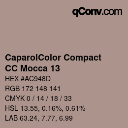 Color code: CaparolColor Compact - CC Mocca 13 | qconv.com